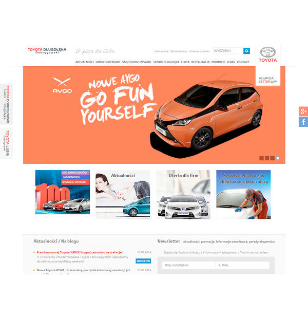 Web sites for leading Toyota Dealership